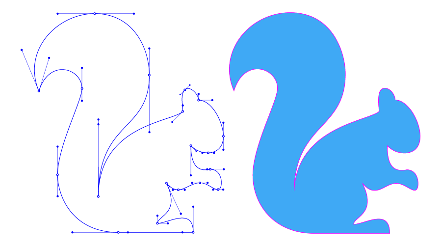 Et egern tegnet med pen tool