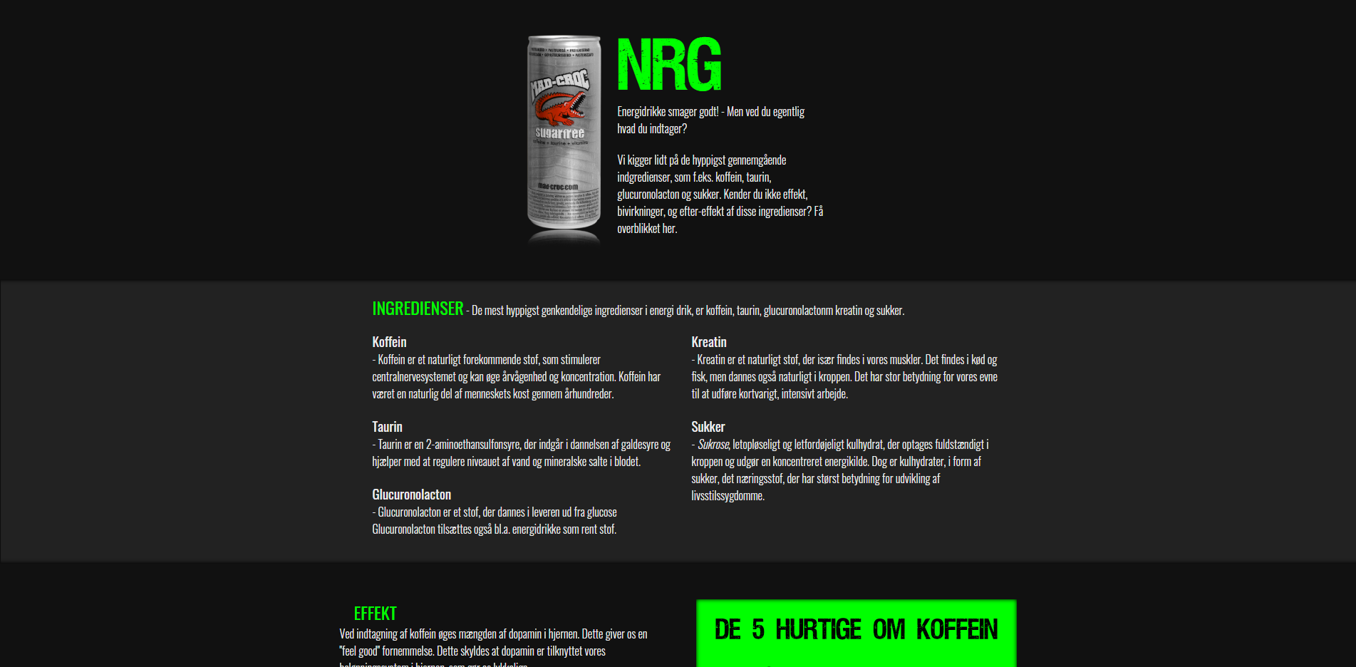 Preview af Onepage Projekt